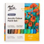Mont Marte Acrylic Paint Set 18 Colors 36ml - Image 2