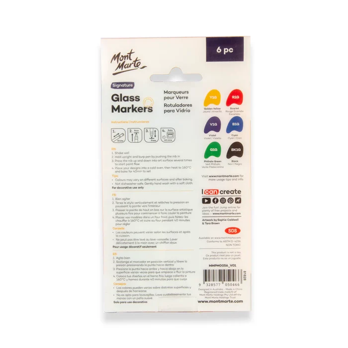 Mont Marte Glass Markers Signature 6pc - Image 3