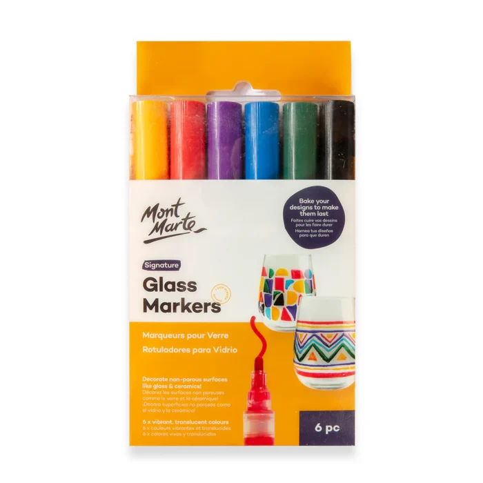 Mont Marte Glass Markers Signature 6pc - Image 1