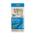 Mont Marte Natural Hair Flat & Angle Combo Brush Set 13