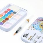 Mont Marte Metallic Watercolour Cake Set in Tin Premium 21 pcs. - Image 4
