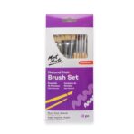 Mont Marte Natural Hair Rounf & Angle Combo Brush Set 13