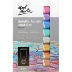 Mont Marte Metallic Acrylic Paint Set 8pc x 36ml
