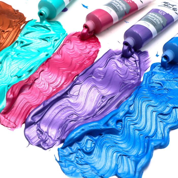 Mont Marte Metallic Acrylic Paint Set 8pc x 36ml - Image 4