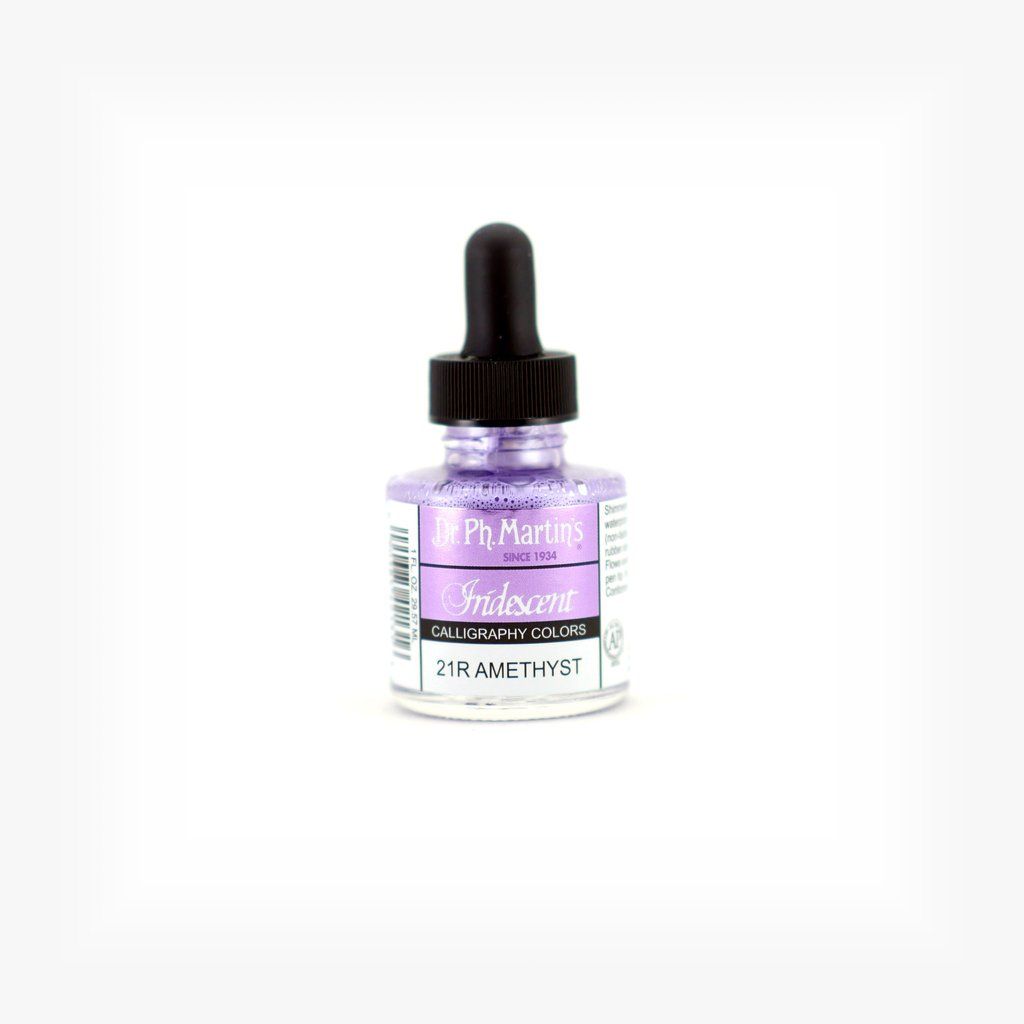 Dr. Ph Martin`s Iridescent Calligraphy Colors Amethyst 30 ML Dr. Ph. Martin's Iridescent Calligraphy Colors Paint - 30 ML Bottle - Amethyst (21R)
