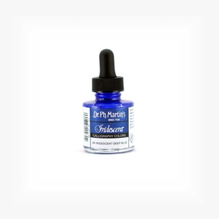 Dr. Ph. Martin's Iridescent Calligraphy Colors Paint - 30 ML Bottle - Iridescent Deep Blue (9R)