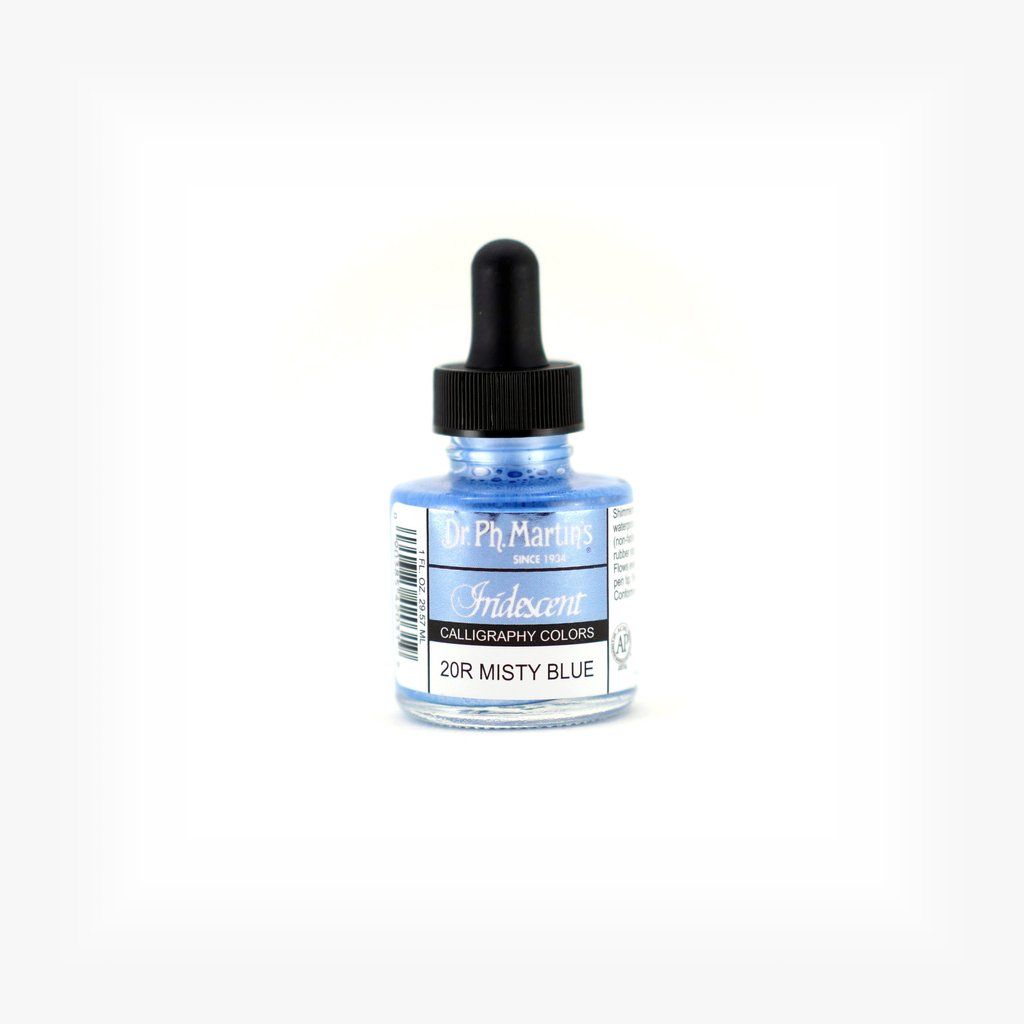 Dr. Ph Martin`s Iridescent Calligraphy Colors Misty Blue 30 ML Dr. Ph. Martin's Iridescent Calligraphy Colors Paint - 30 ML Bottle - Misty Blue (20R)