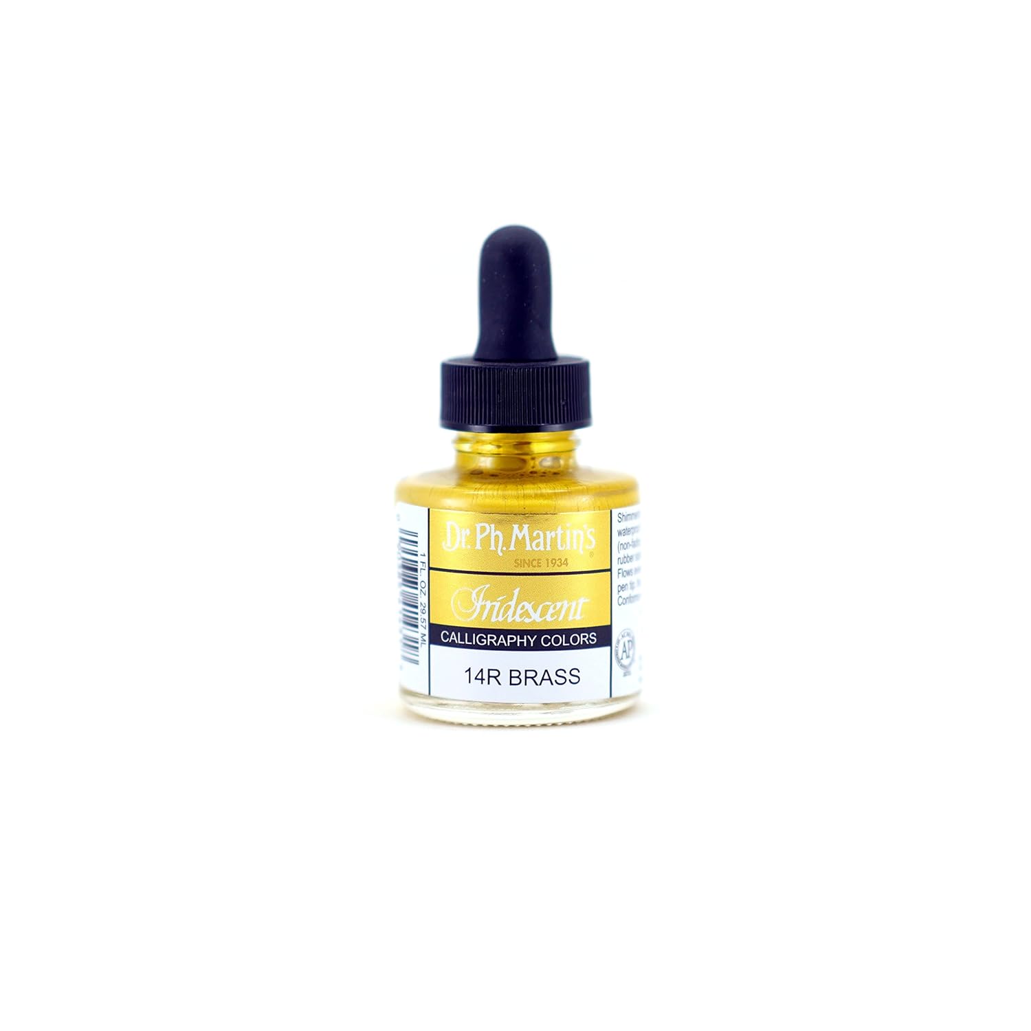 brass Dr. Ph. Martin's Iridescent Calligraphy Color, 1.0 oz, Brass (14R)