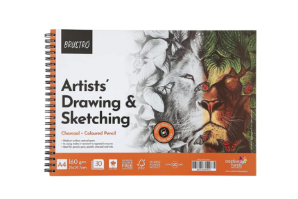 Brustro Artists Drawing & Sketching Wiro Pad A4-160GSM (30 Sheets)