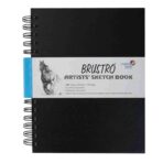 BRUSTRO Artists Wiro Bound Sketch Book | Spiral | A5 Size | 120 Pages - 160 GSM