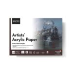 BRUSTRO Artists' Acrylic Glued Pad 400 GSM, A4-12 Sheets