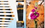 BRUSTRO Artists Gold Taklon Brushes Set of 10