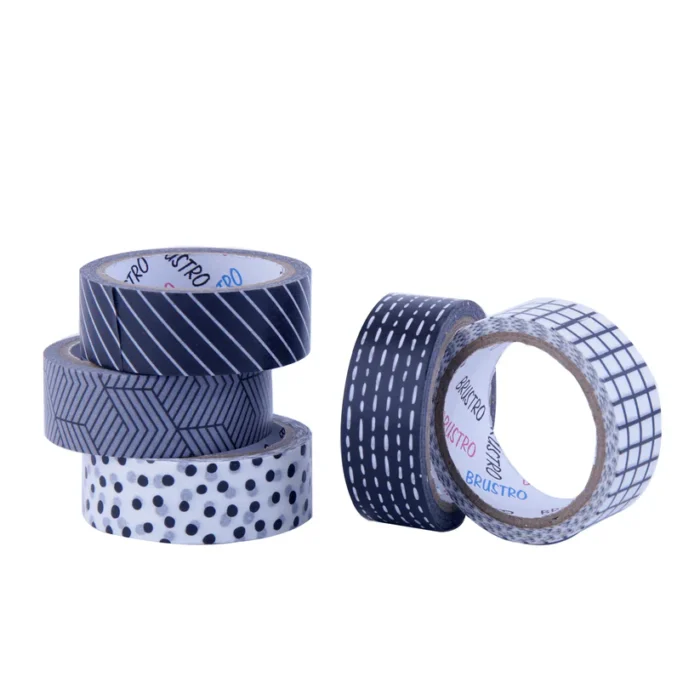Brustro Timeless Patterns Washi Tapes (Set of 5 | 15mm x 5m)