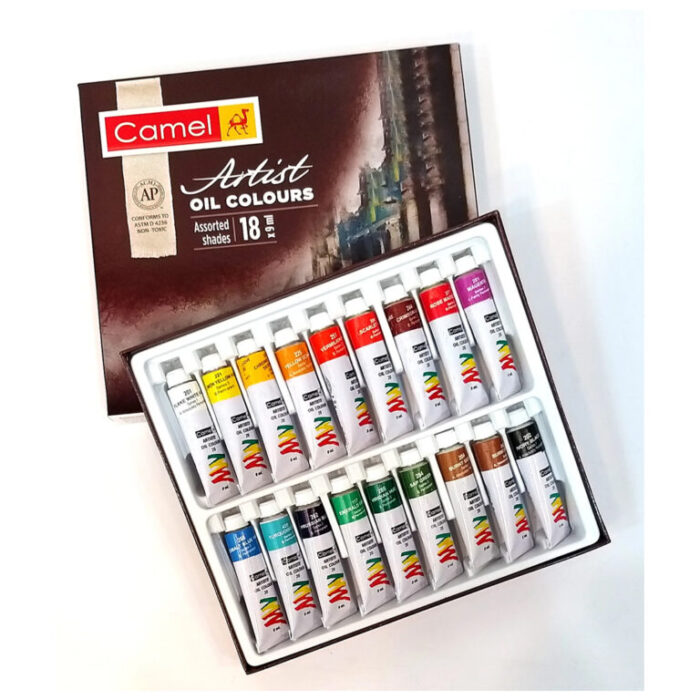 Camel Artist Oil Colour Set of 18 Shades – 9ml Tubes
