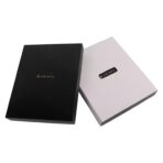 Arista | Ballpoint Pen | Black Barrel Chrome Cap With Gold Trim | With Gold Chrome Table Clock