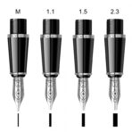 Scrikss | Calligraphy | Pen Set | White Acrylic Carbon Fiber | Medium, 1.1mm, 1.5mm, 2.3mm Nib