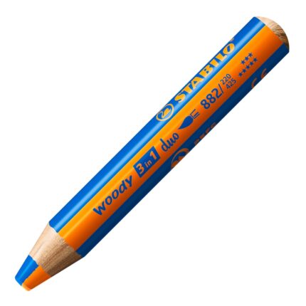 Stabilo | Multi-Talented Pencil | Woody 3 In 1 Duo | Orange/Blue | 1 Piece