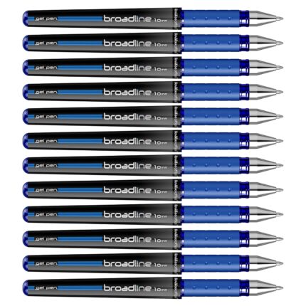 Scrikss | Office Broadline | 0.1mm | Gel Pen | Blue | Pack Of 12