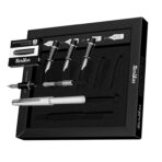 Scrikss | Calligraphy | Pen Set | White Acrylic Carbon Fiber | Medium, 1.1mm, 1.5mm, 2.3mm Nib