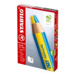 Stabilo | Multi-Talented Pencil | Woody 3 In 1 Duo | Red/Dark Green | Pack of 5