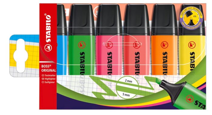 Stabilo | Boss | Highlighter | Wallet Of 6 Colors