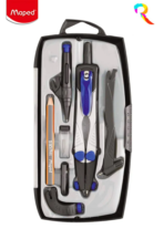 Maped Technic Compass with Extension Leg – Set of 7 Math Instruments