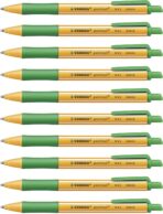 Stabilo | Pointball | Ballpoint Pen | Green | Pack Of 10
