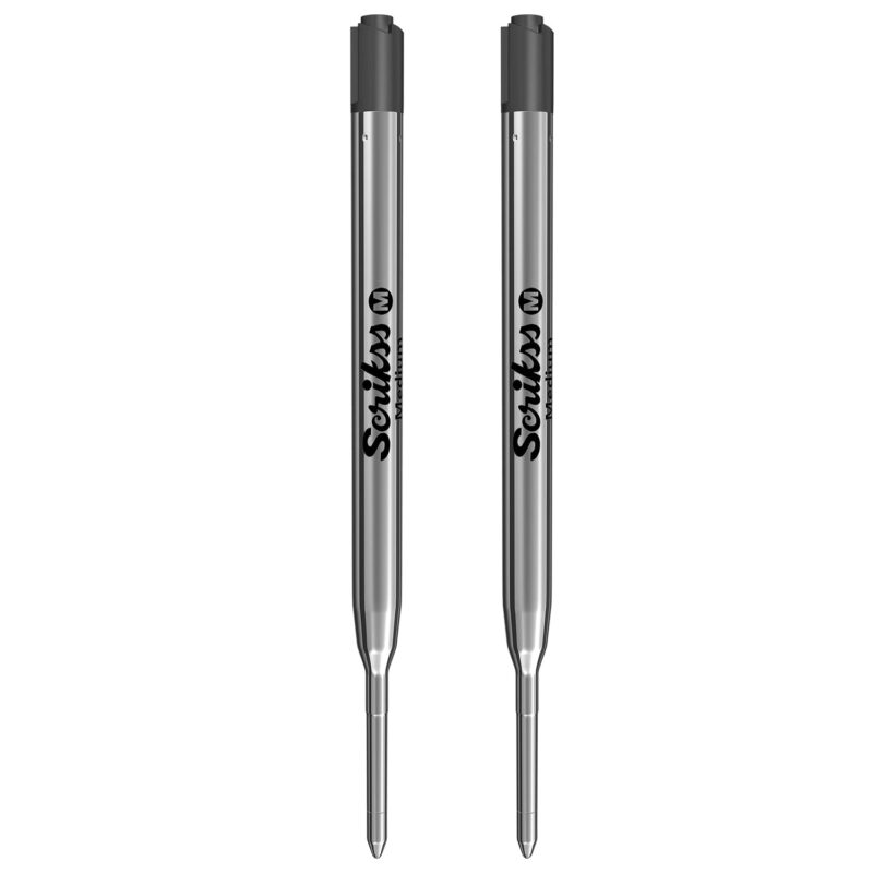 Scrikss |Standard Ball Point Refill | Black Ink | Pack Of 2