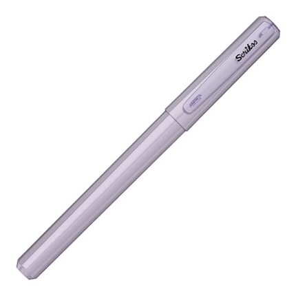 Scrikss Primeo Medium Nib Fountain Pen | 3 Cartridges Included | Stainless Steel Nib & ABS Body | Lilac | in Blister Pack