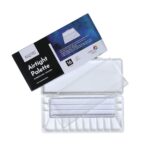 BRUSTRO Artists’ AIRTIGHT Palette 16 Wells for Watercolour and Gouache with a Special Section to Hold 24 Half Pans and a Removable Clear Tray - Image 3