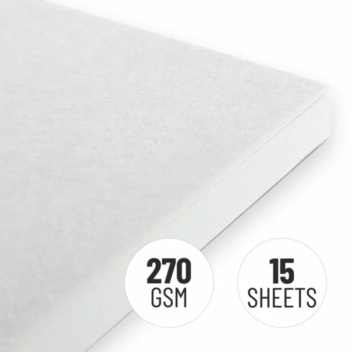 Anupam Sketch-O Pro Spiral Bound Sketchbook – 270 GSM Acid-Free Natural Shade Paper with Coarse Textured Surface - 15 Sheets