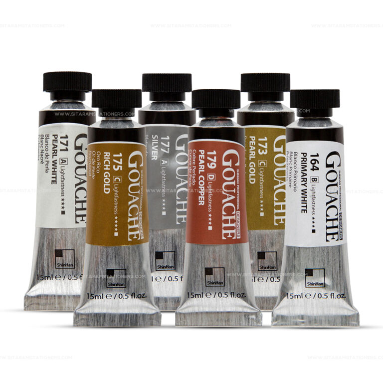 shinhan-gouache-color-cover-page-768x768 ShinHan Professional Gouache 15ml Tubes Metallic & White
