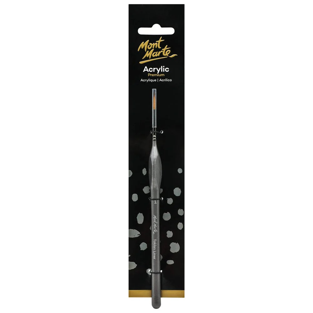 Mont MarteArtist Acrylic Brush Taklon Liner 1 Mont Marte Artist Acrylic Brush Taklon Liner 1