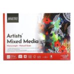 BRUSTRO Artists Mixed Media Glued Pad 250 GSM A3-20 Sheets - Image 2