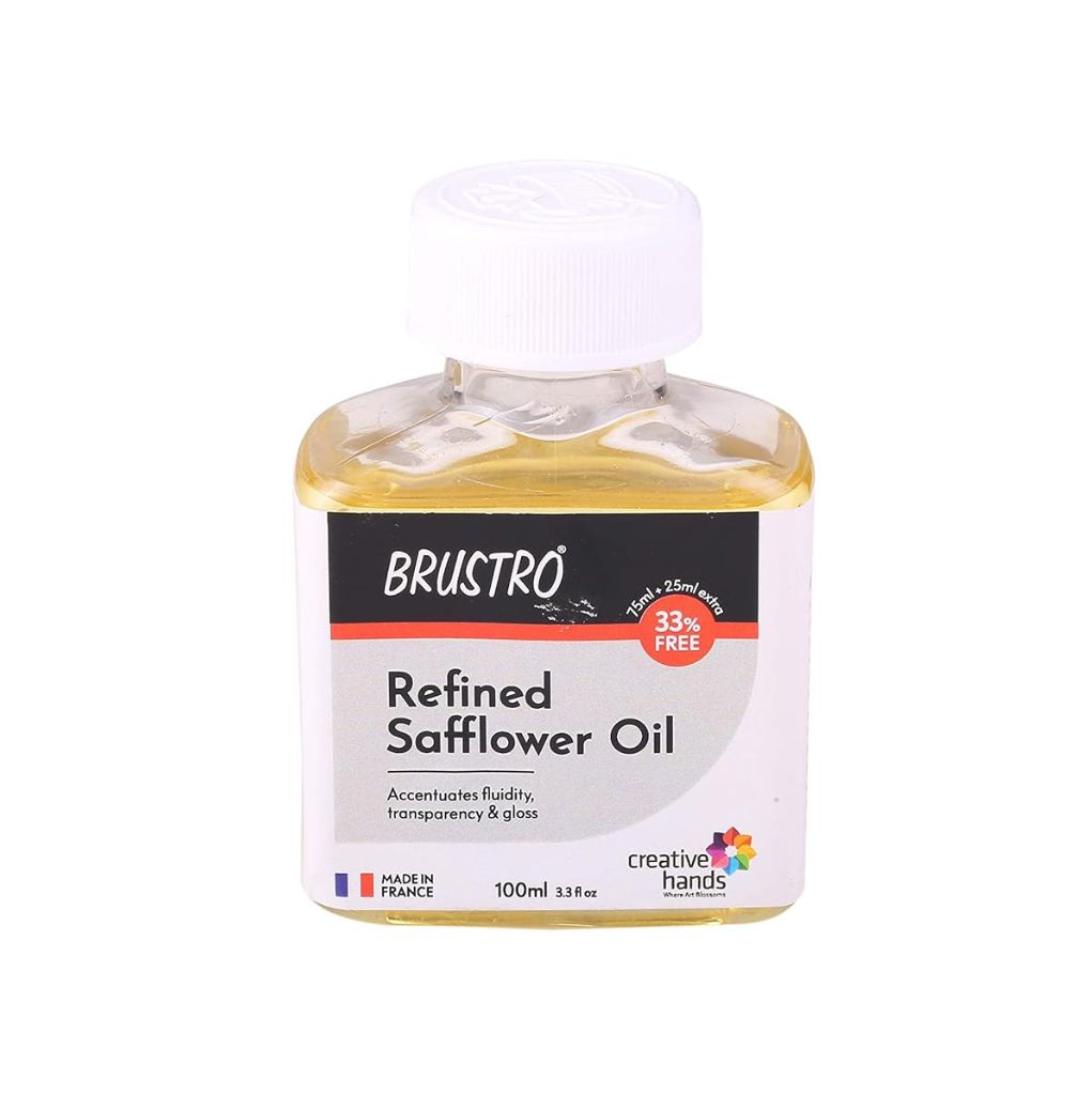 Brustro Saff Brustro Professional Refined Safflower Oil 100ml (75ml + 25ml Free) - Image 1
