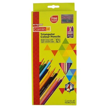camlin premium triangular colour pencils