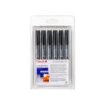 Camel FineLiner Pens Assorted pack of 6 pens with 6 free A6 postcards