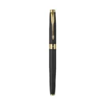 Parker ASTER Matte Black Gold Plated GT Roller Ball Pen with Wallet
