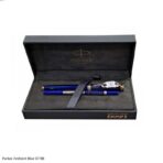 Parker Ambient Blue Gold Trim Rollerball Pen