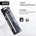 BRUSTRO Artists Charcoal Pencil Set of 4