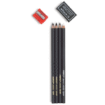 General's Primo Euro Blend Charcoal Pencil Kit - Art Set of 6 Pieces