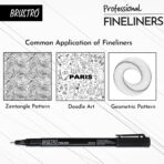 Brustro Professional Pigment Based Fineliner Pen – Black (Loose) - Image 2