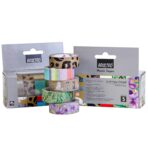BRUSTRO Craft Paper Delights Washi Tapes (15mm x 5m) Pack of 5