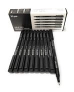 Brustro Professional Pigment Based Fineliner Pen Black Pack of 10