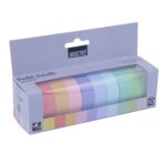 BRUSTRO Washi Masking Tapes Pastel Palette Solids Shade 15 mm X 5 mtrs (Set of 10