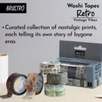 BRUSTRO Washi Tapes Retro Series 20 mm x 5 m (set of 5)