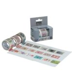 BRUSTRO Washi Tapes Stamp Collection Shade 25 mm x 5 mtrs (set of 3)