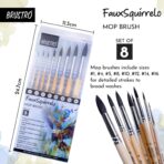 Brustro Faux Squirrelo Mop Brush Set of 8