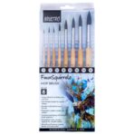 Brustro Faux Squirrelo Mop Brush Set of 8