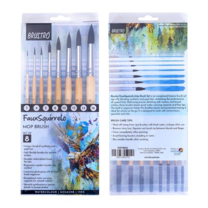 Brustro Faux Squirrelo Mop Brush Set of 8